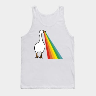 Animals with Rainbow Puke Gaming Goose Tank Top